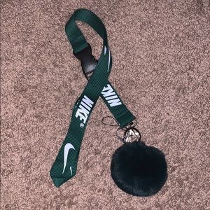 Nike green keychain